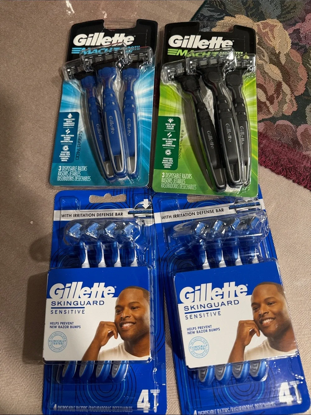 Disposable Razors, Blue & Black - Pack of Multiple